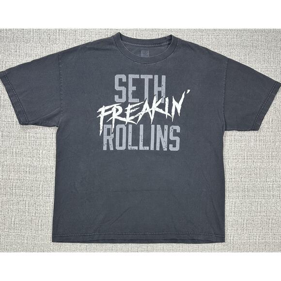 WWE Seth Rollins Shirt Mens XL Black Freakin Wrestling Tee WWE Authentic Fader - Picture 1 of 9